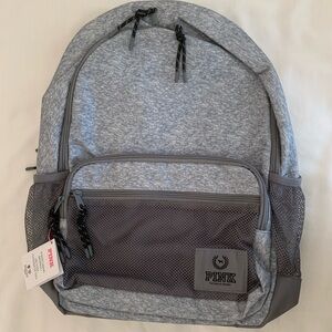 NWT Victoria's Secret PINK Campus Backpack Heather Grey 15" Laptop Bag